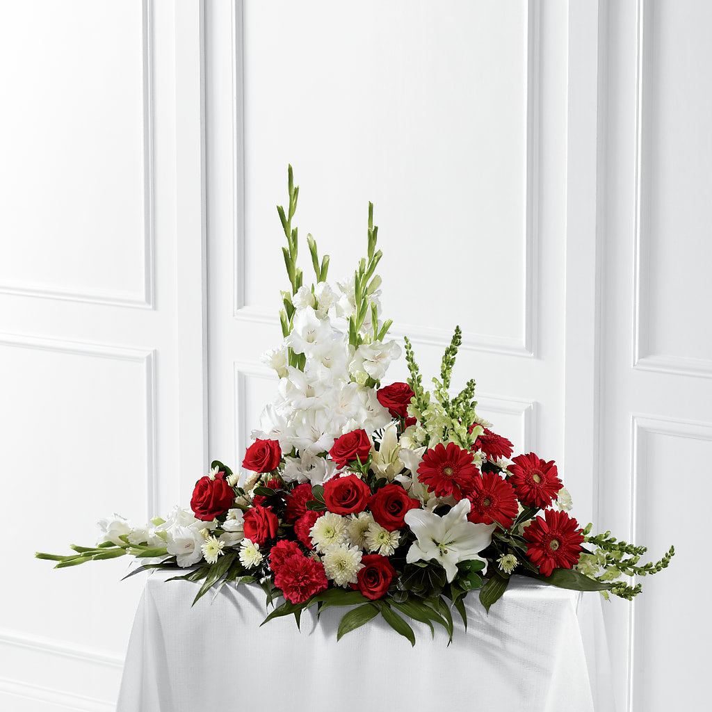 Crimson & White Arrangement – La Maison De Fleur, Pierre Part LA
