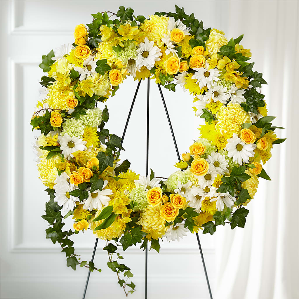 Golden Remembrance Wreath – La Maison De Fleur, Pierre Part LA