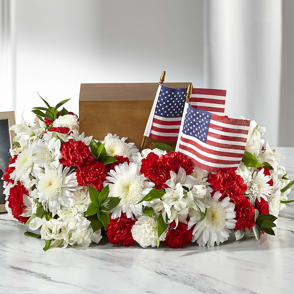 Spirit of Patriotism Cremation Adornment – La Maison De Fleur, Pierre Part LA