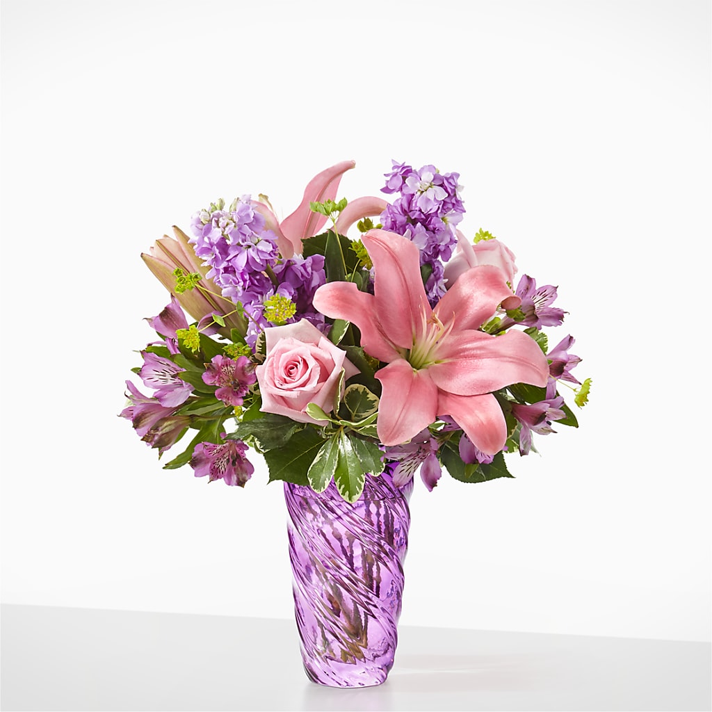 Precious Petals Bouquet with Luxe Swirl Vase – La Maison De Fleur, Pierre Part LA