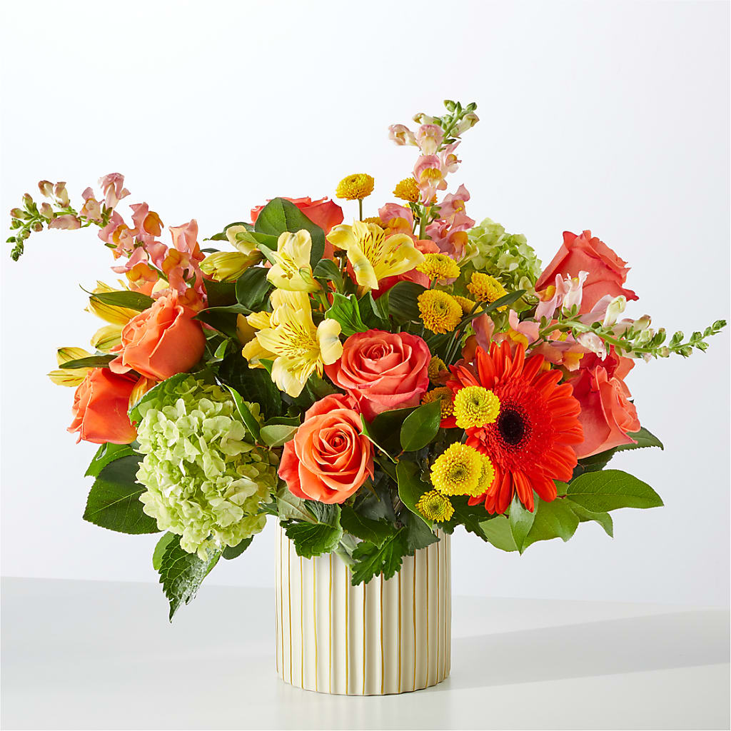 Autumn Sunshine Bouquet with Ivory Vase – La Maison De Fleur, Pierre Part LA