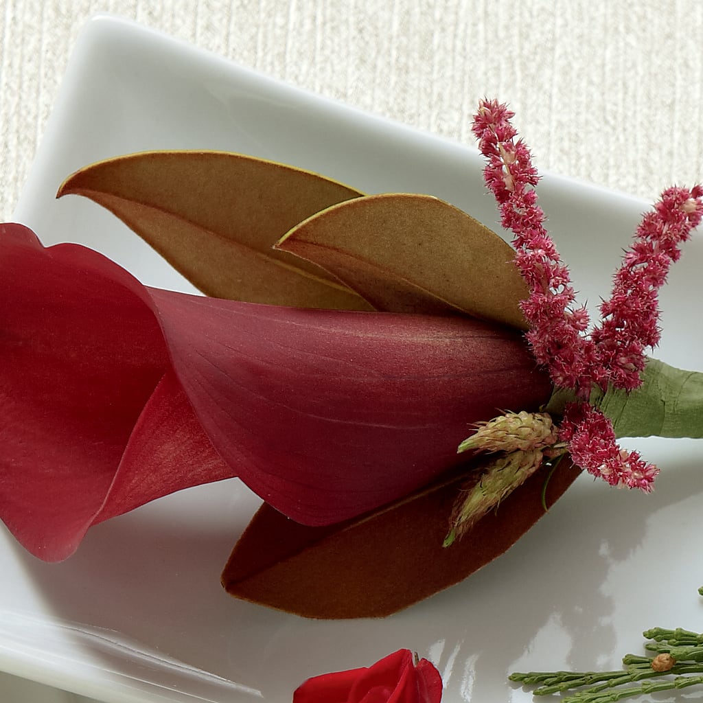 Red Calla Boutonniere – La Maison De Fleur, Pierre Part LA