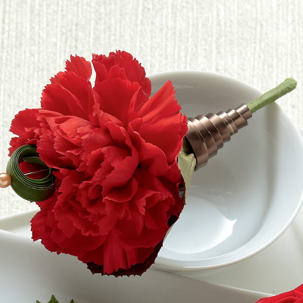Red Carnation Boutonniere – La Maison De Fleur, Pierre Part LA