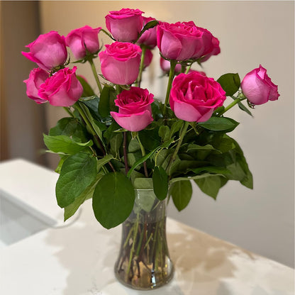 Long Stem Pink Rose Bouquet –  La Maison De Fleur, Pierre Part LA