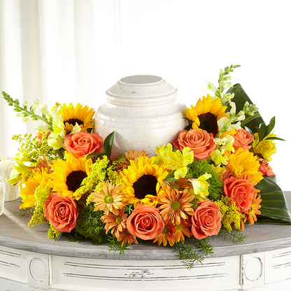 Faithful Sunflower Cremation Adornment –  La Maison De Fleur, Pierre Part LA