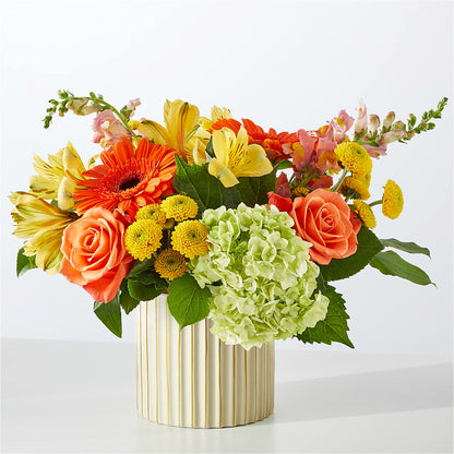 Autumn Sunshine Bouquet with Ivory Vase –  La Maison De Fleur, Pierre Part LA
