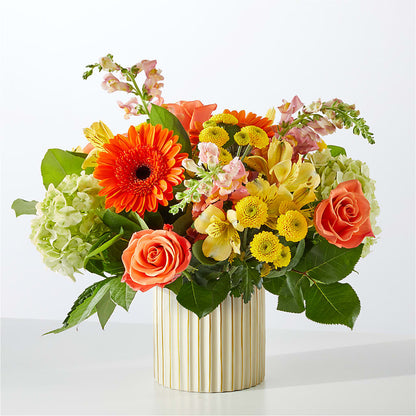 Autumn Sunshine Bouquet with Ivory Vase –  La Maison De Fleur, Pierre Part LA