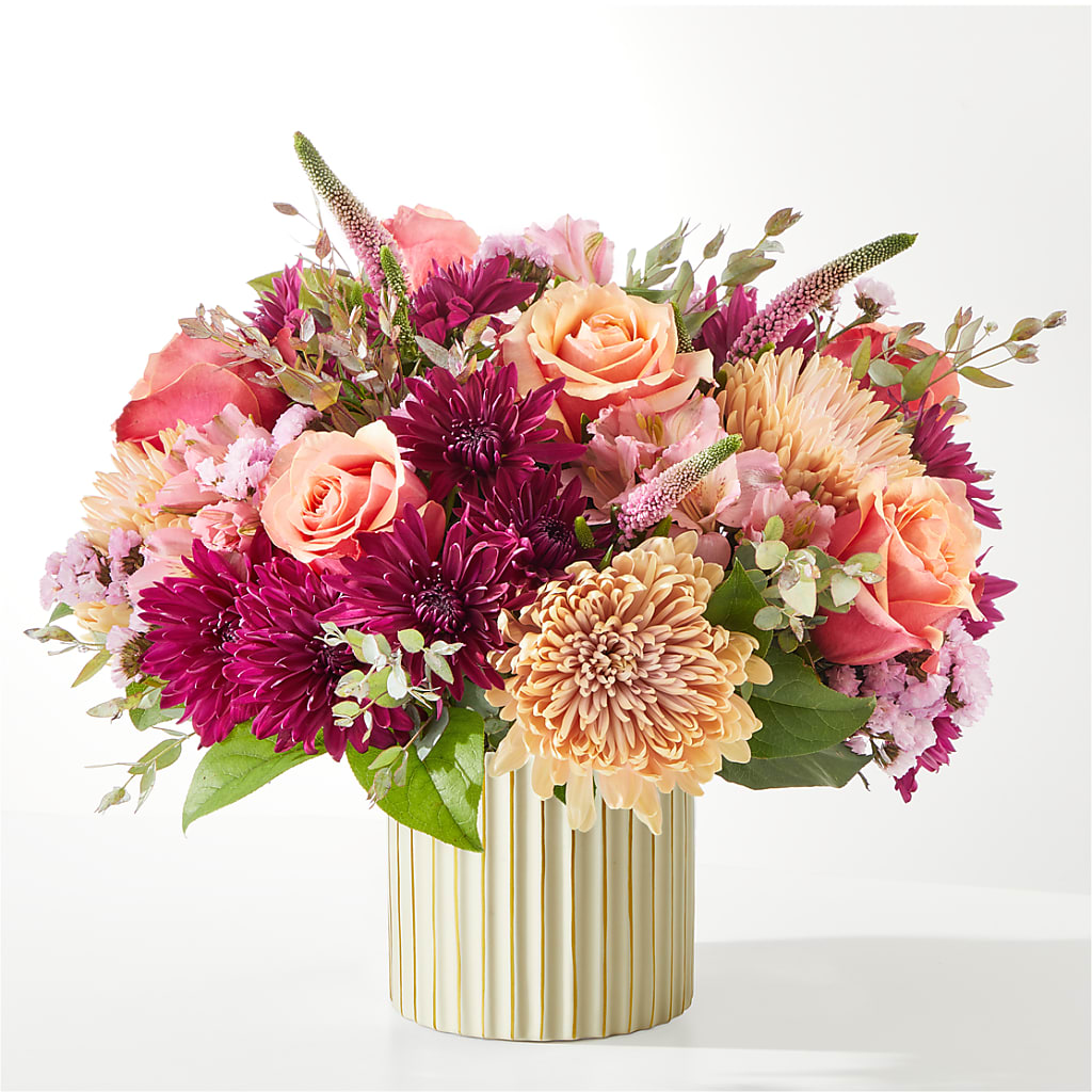 Berry Cobbler Bouquet with Ivory Vase –  La Maison De Fleur, Pierre Part LA