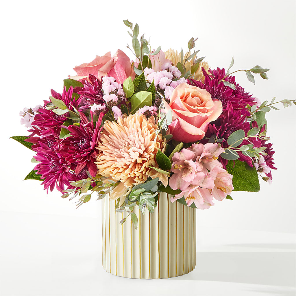 Berry Cobbler Bouquet with Ivory Vase –  La Maison De Fleur, Pierre Part LA