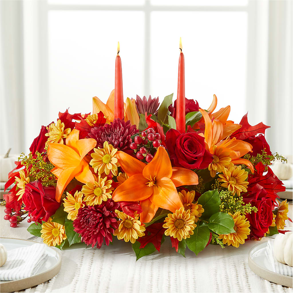 Autumn's Embrace Centerpiece –  La Maison De Fleur, Pierre Part LA