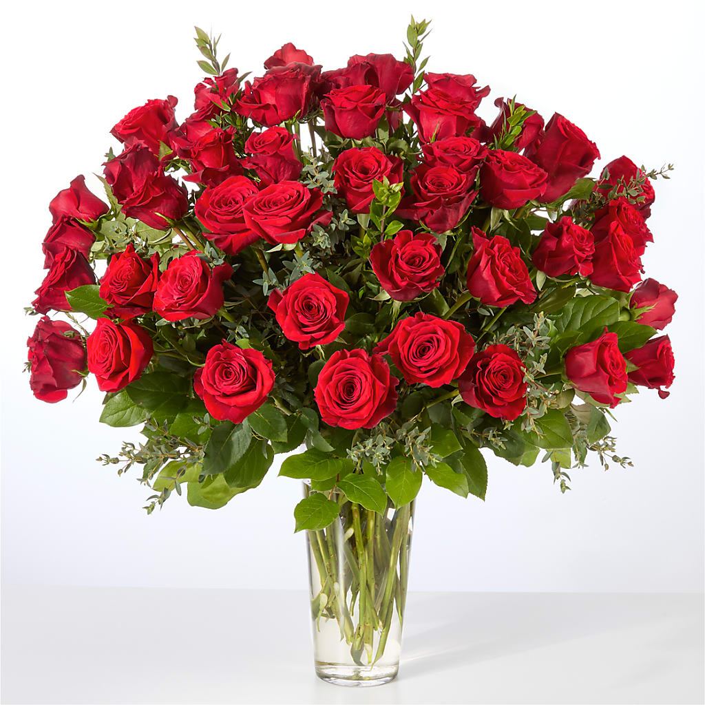 Forever Yours Fifty Stem Red Rose Bouquet –  La Maison De Fleur, Pierre Part LA