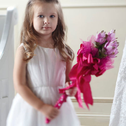 Sparkle Pink Flower Girl Bouquet –  La Maison De Fleur, Pierre Part LA