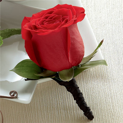 Red Rose Boutonniere –  La Maison De Fleur, Pierre Part LA